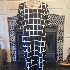 Cato black and‎ white dress, size large, excellent used condition